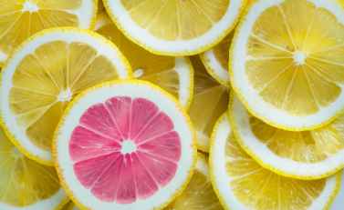 sliced of citrus lemons